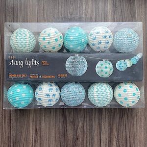 String Lights Paper Lantern Room Decor